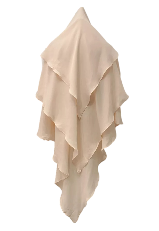Khimar 3 voiles – Beige